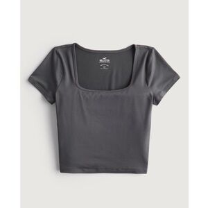Hollister Seamless Fabric Square-Neck Baby Tee
